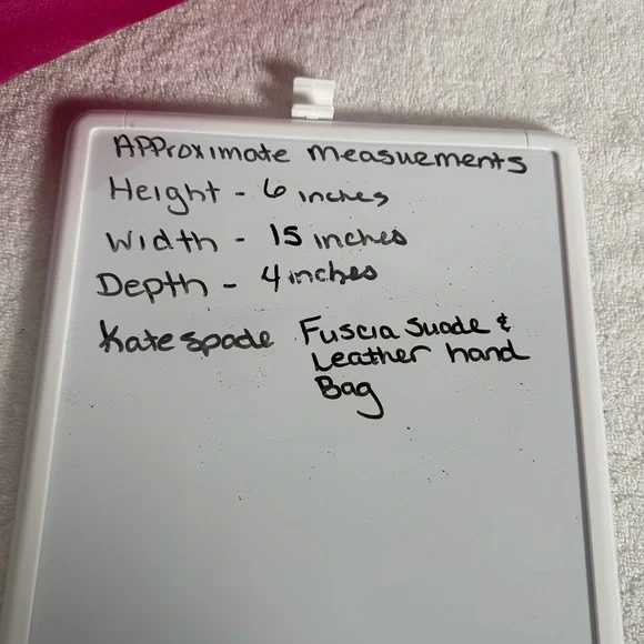 Kate Spade Pink Suede Handbag Vintage - Picture 10 of 10